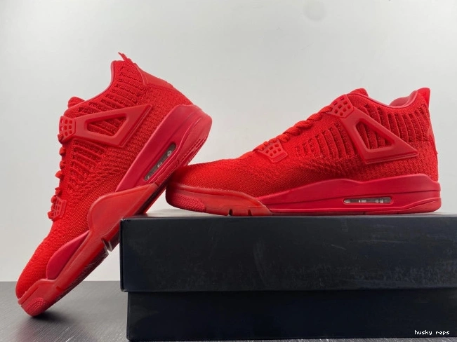 Cheap Husky Jordan AQ3559-600 4 Flyknit Retro Red 0814